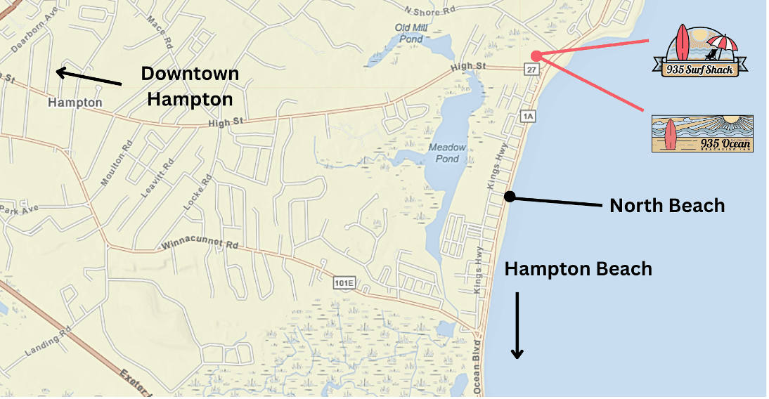 Map to 935 Surf Shack
